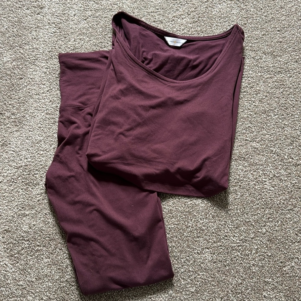 Kindred Bravely Purple Pajama Set Soft Sleepwear